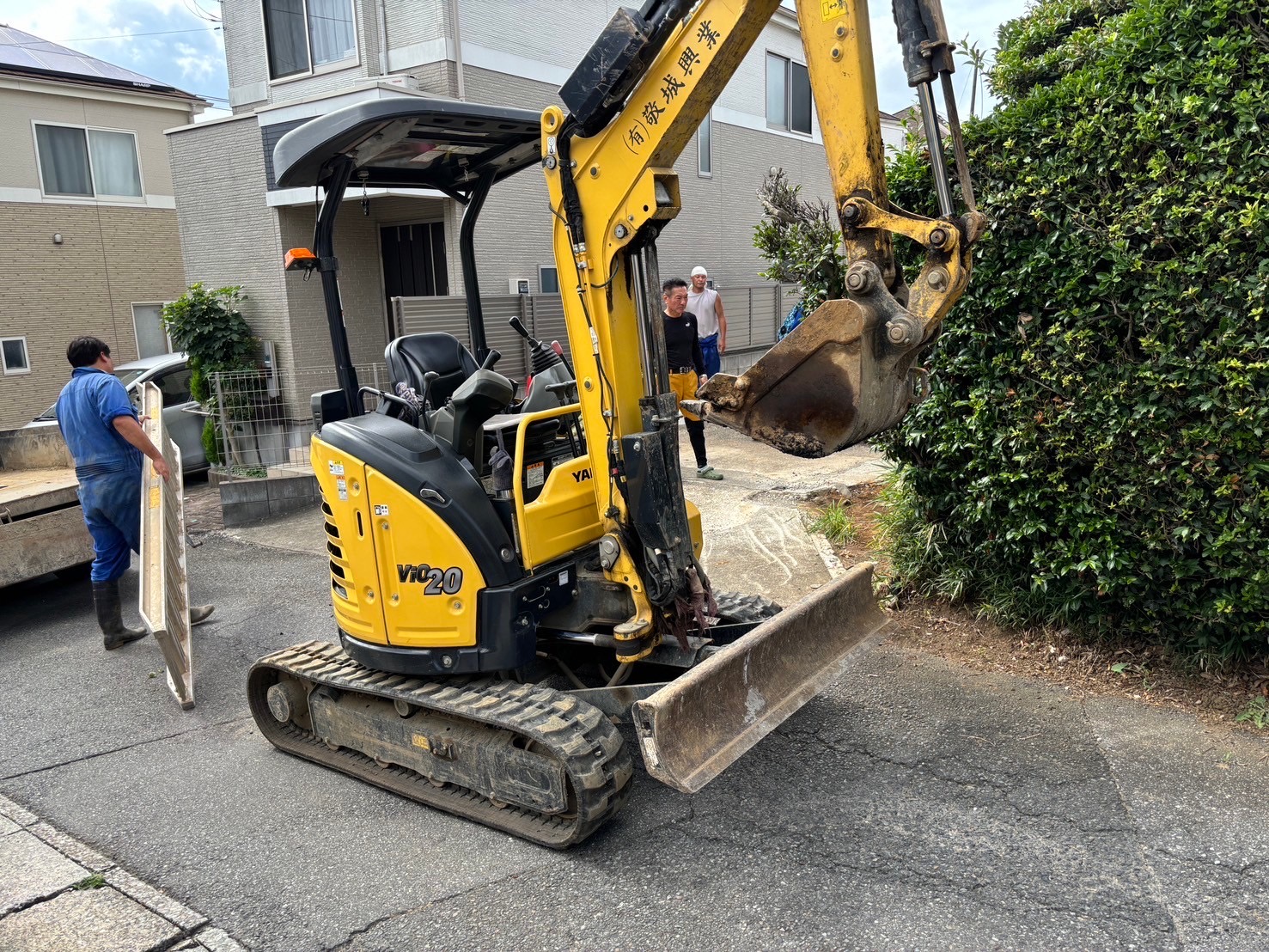 上下水道取り出し工事が完了しました